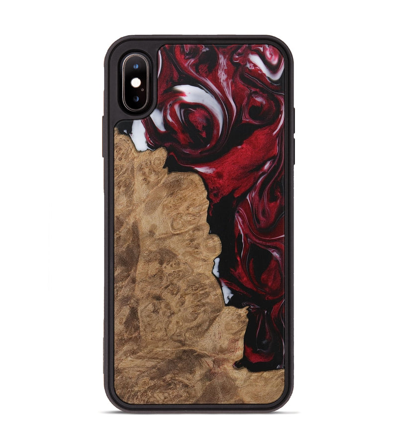 iPhone Xs Max Wood Phone Case - Mossie (Red, 730007)