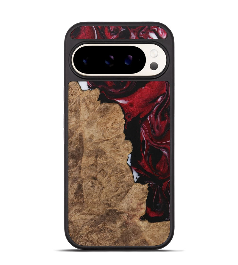 Pixel 9 Wood Phone Case - Mossie (Red, 730007)