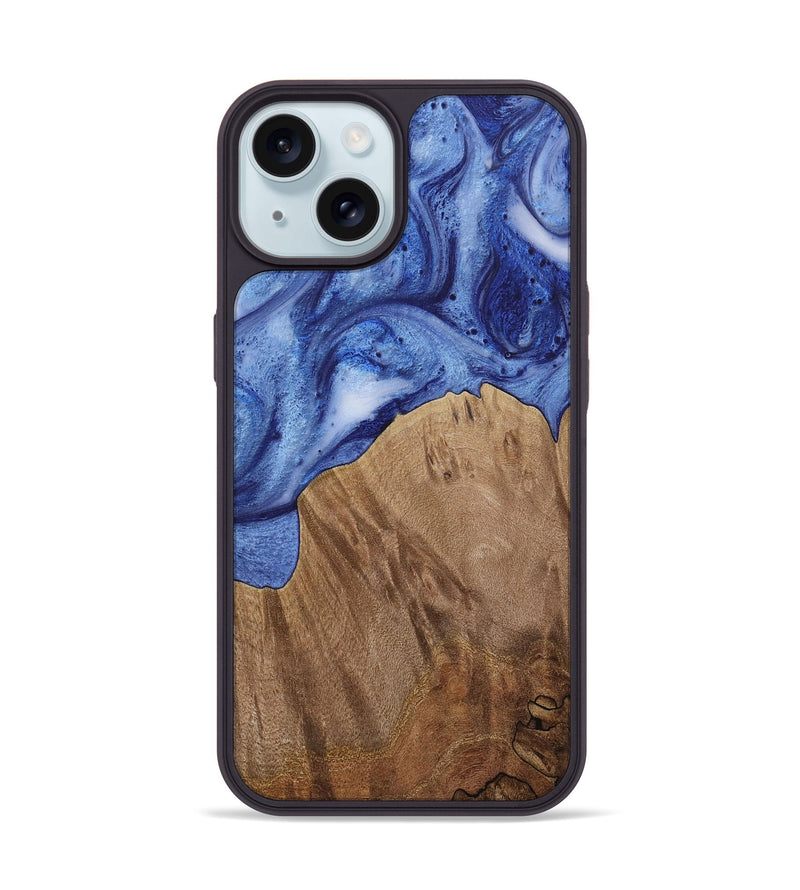 iPhone 15 Wood Phone Case - Jobey (Blue, 730009)