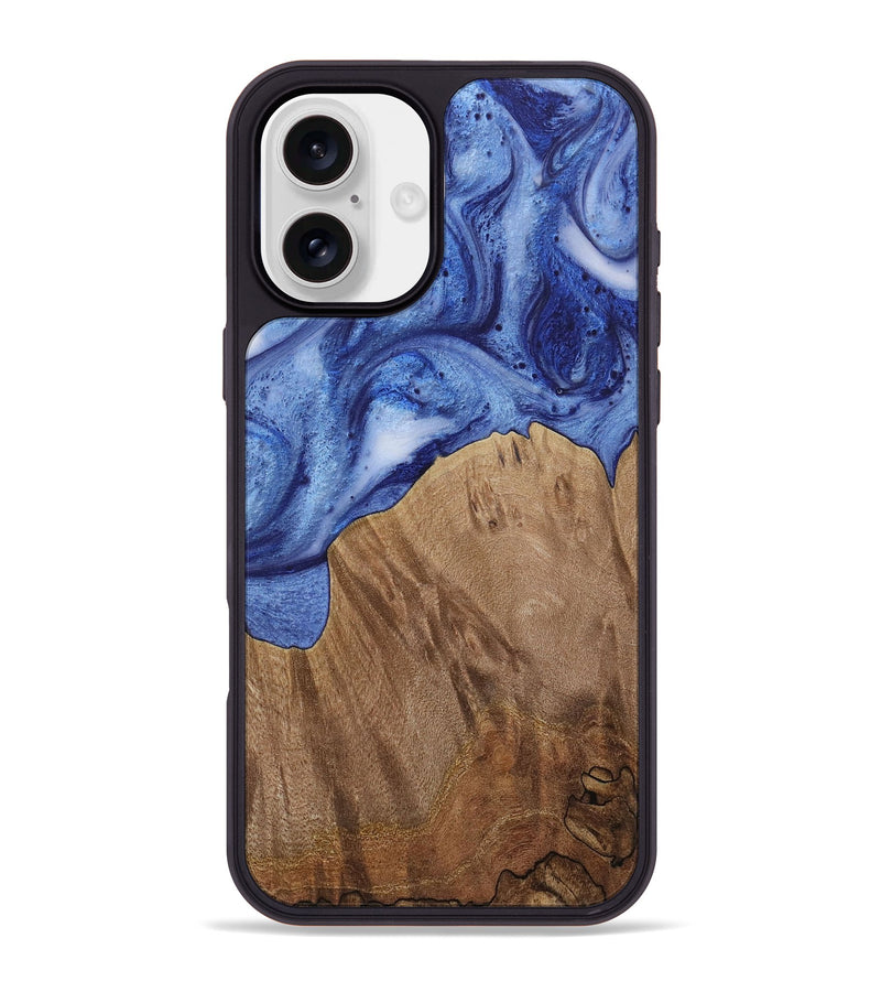 iPhone 16 Plus Wood Phone Case - Jobey (Blue, 730009)