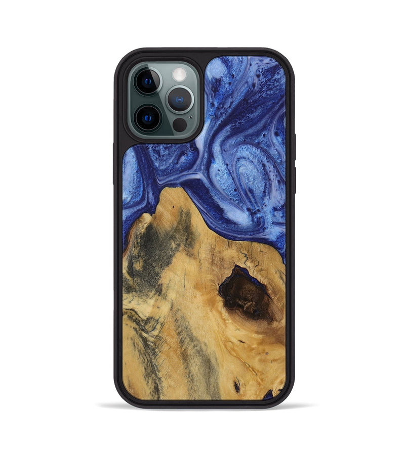 iPhone 12 Pro Wood Phone Case - Nashib (Blue, 730014)