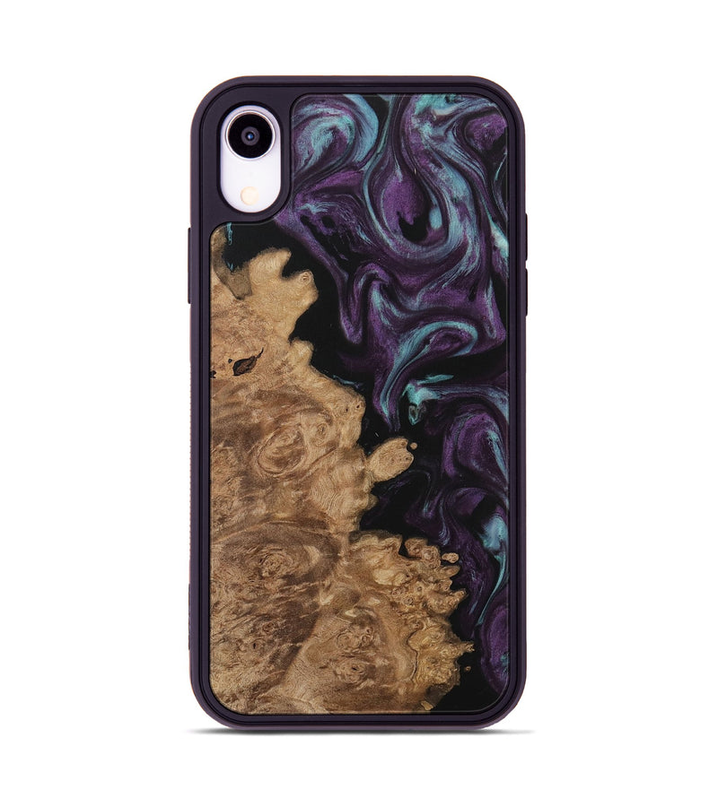 iPhone Xr Wood Phone Case - Elysha (Purple, 730016)