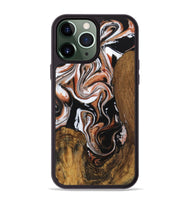 iPhone 13 Pro Max Wood Phone Case - Bessy (Black & White, 730031)