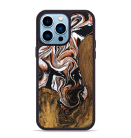 iPhone 14 Pro Max Wood Phone Case - Bessy (Black & White, 730031)