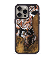 iPhone 15 Pro Max Wood Phone Case - Bessy (Black & White, 730031)