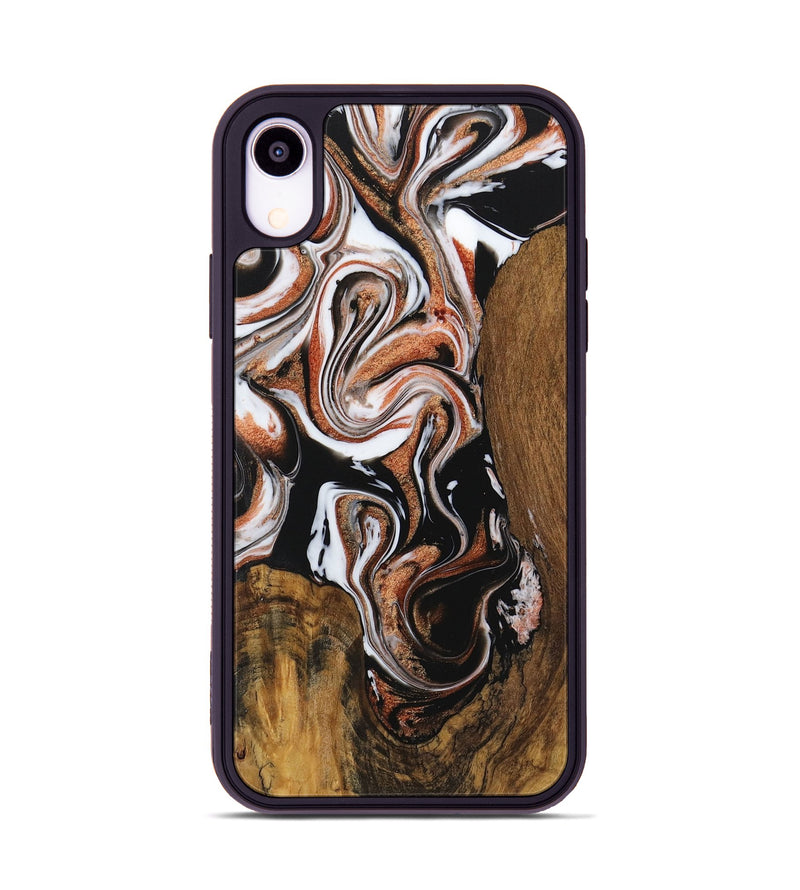 iPhone Xr Wood Phone Case - Bessy (Black & White, 730031)