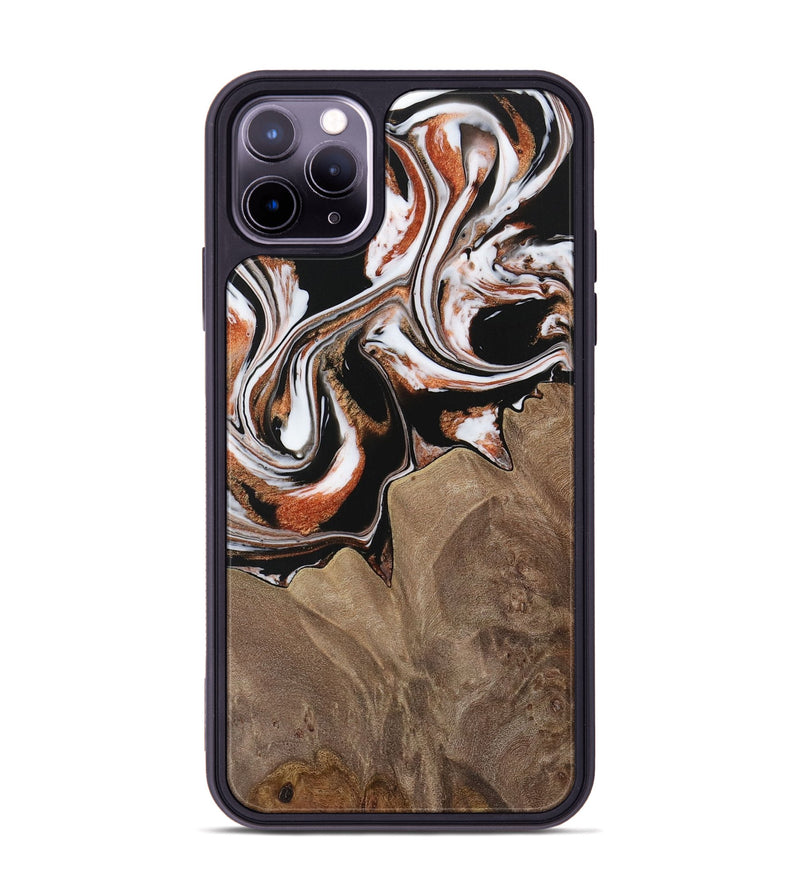 iPhone 11 Pro Max Wood Phone Case - Ephriam (Black & White, 730032)