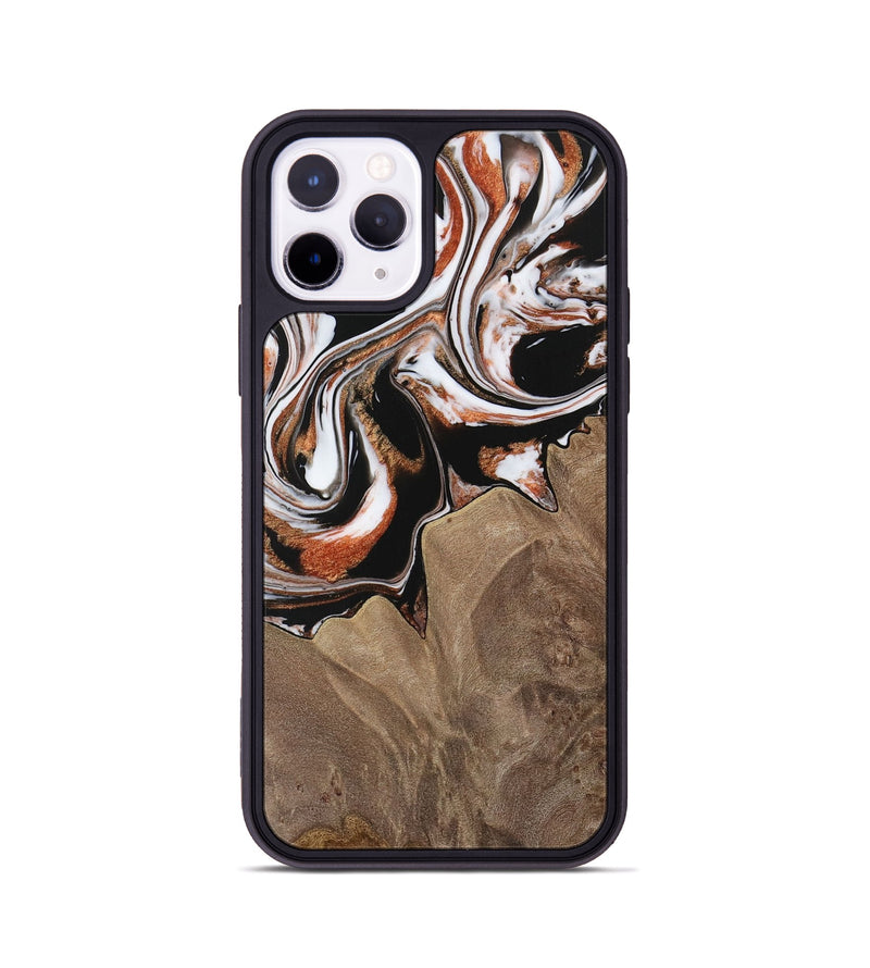 iPhone 11 Pro Wood Phone Case - Ephriam (Black & White, 730032)