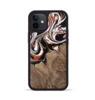 iPhone 12 Wood Phone Case - Ephriam (Black & White, 730032)