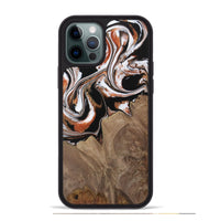 iPhone 12 Pro Max Wood Phone Case - Ephriam (Black & White, 730032)