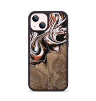 iPhone 14 Wood Phone Case - Ephriam (Black & White, 730032)