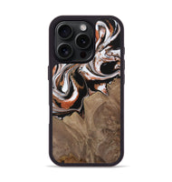 iPhone 16 Pro Wood Phone Case - Ephriam (Black & White, 730032)