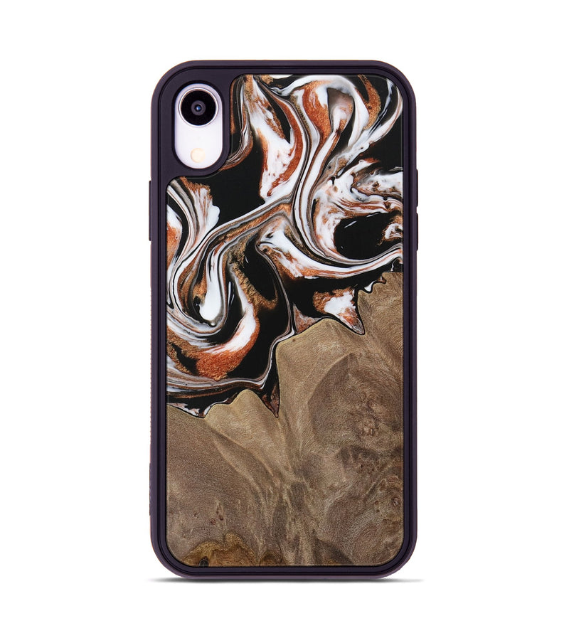 iPhone Xr Wood Phone Case - Ephriam (Black & White, 730032)