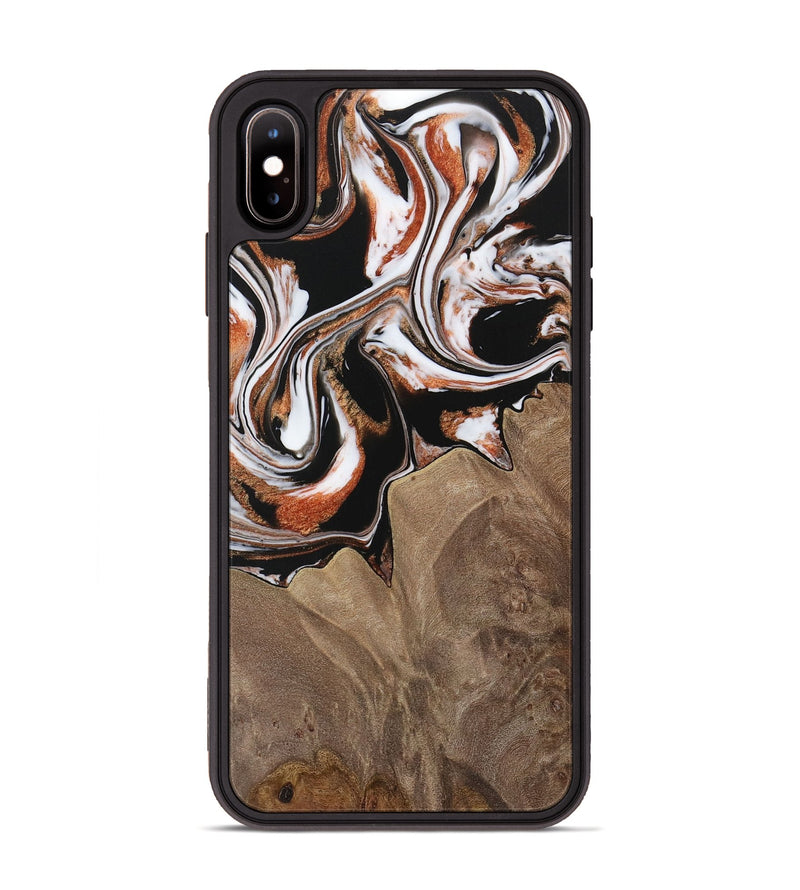 iPhone Xs Max Wood Phone Case - Ephriam (Black & White, 730032)