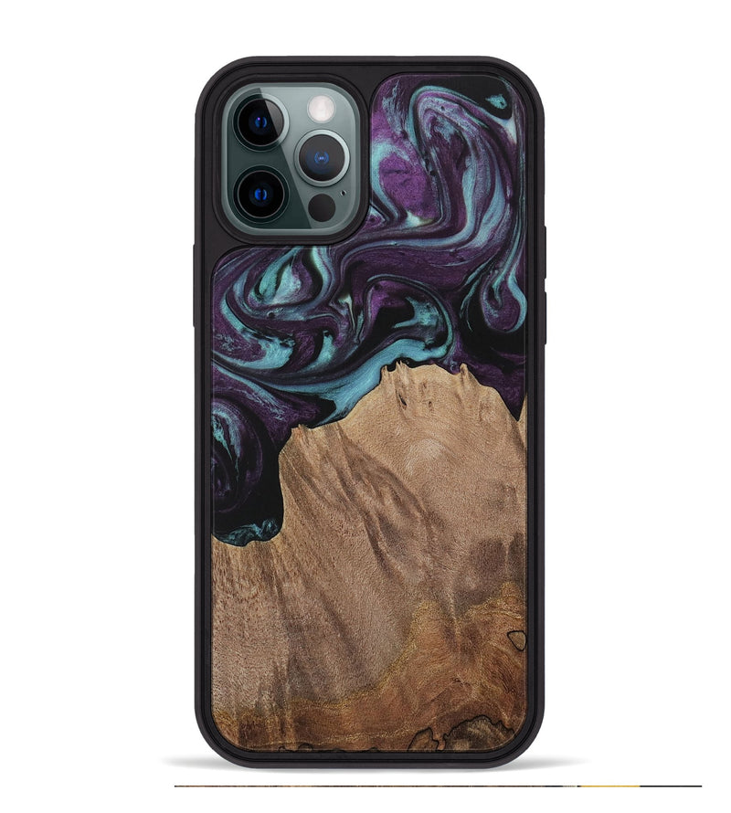 iPhone 12 Pro Max Wood Phone Case - Nancee (Purple, 730037)