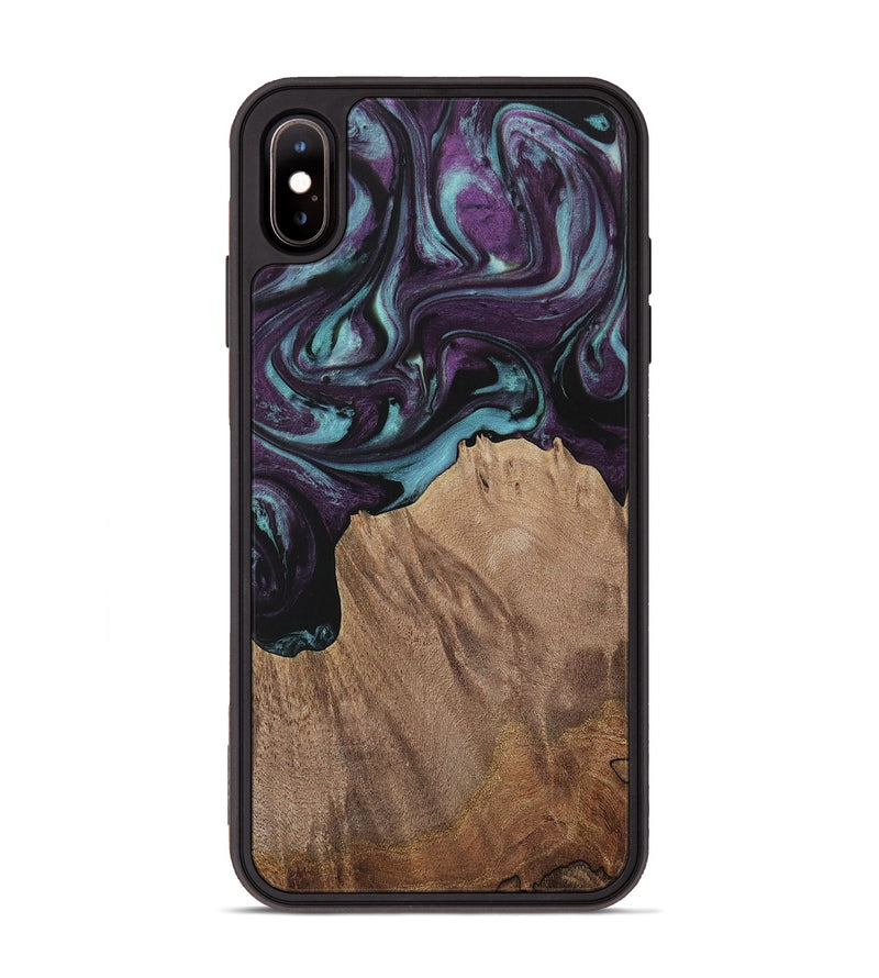 iPhone Xs Max Wood Phone Case - Nancee (Purple, 730037)