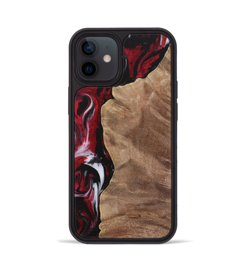 iPhone 12 Wood Phone Case - Conni (Red, 730047)