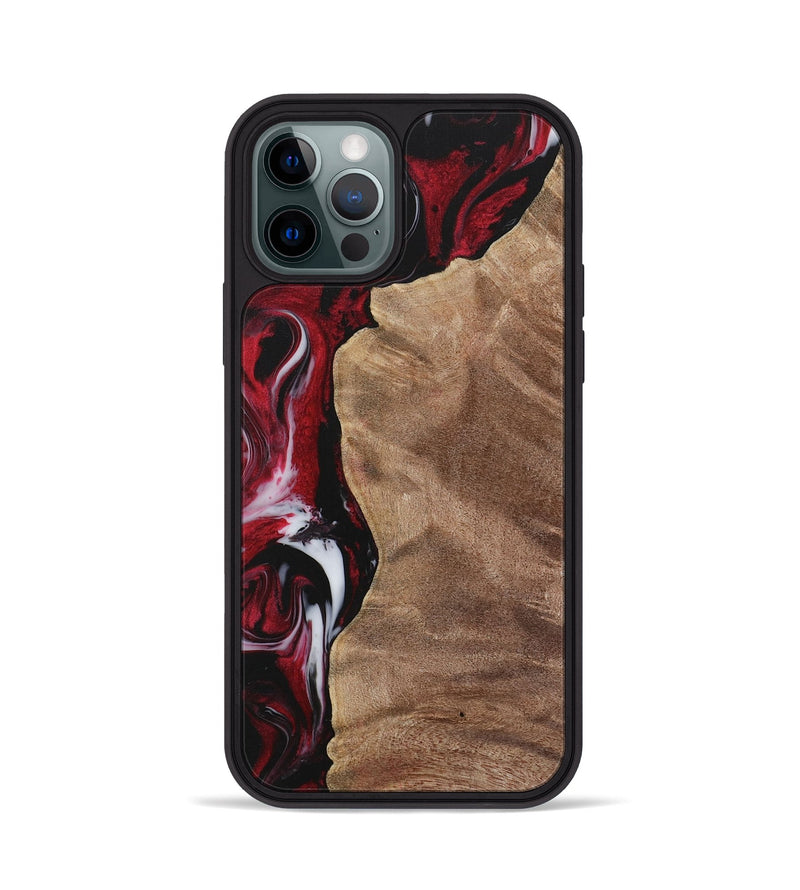 iPhone 12 Pro Wood Phone Case - Conni (Red, 730047)