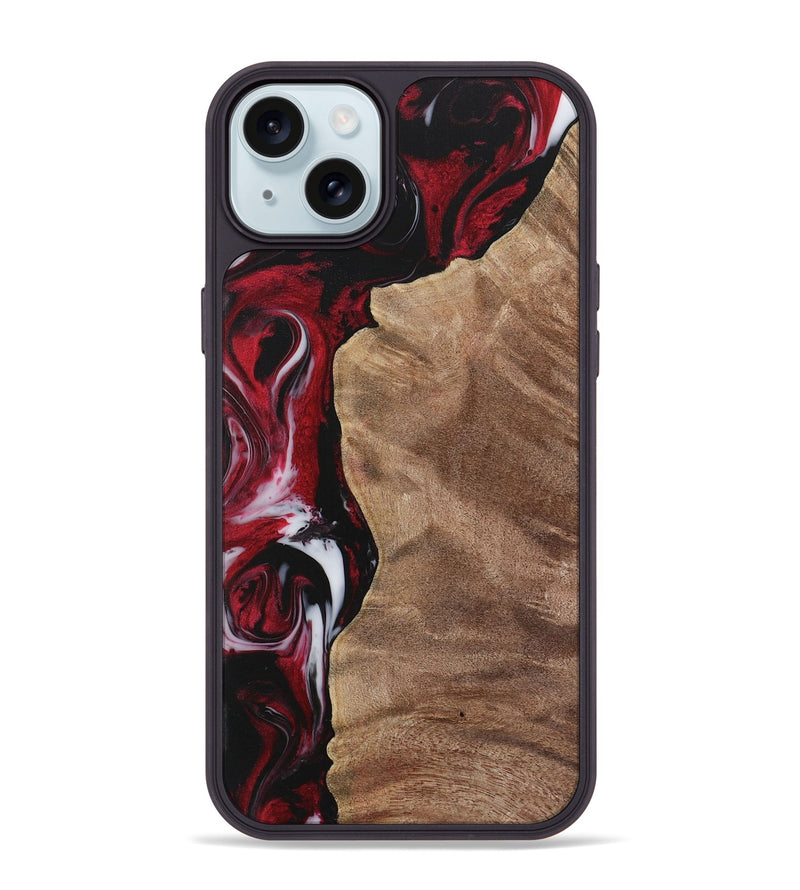 iPhone 15 Plus Wood Phone Case - Conni (Red, 730047)