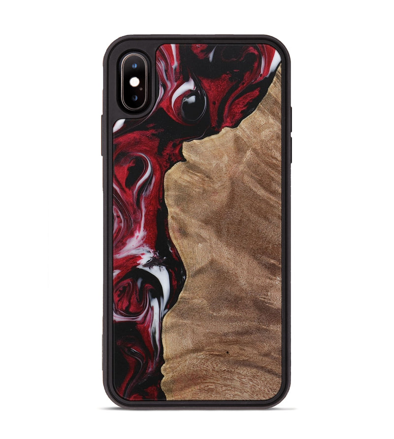 iPhone Xs Max Wood Phone Case - Conni (Red, 730047)