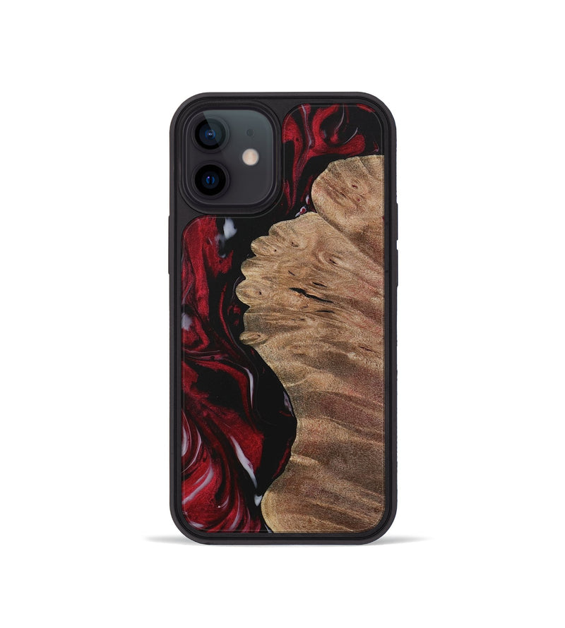 iPhone 12 mini Wood Phone Case - Daija (Red, 730049)