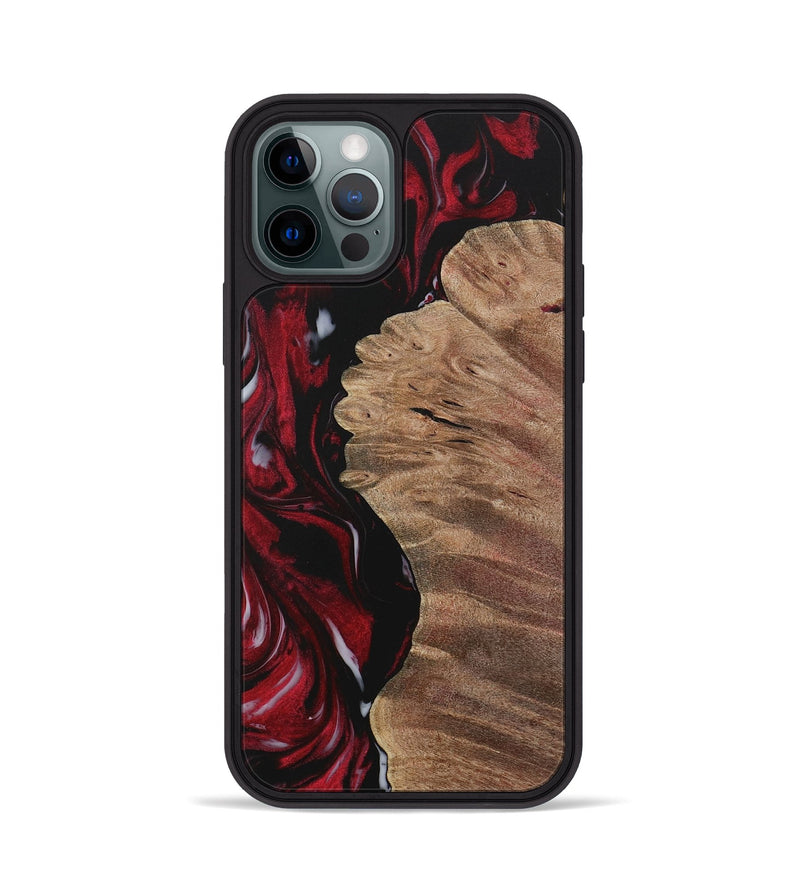 iPhone 12 Pro Wood Phone Case - Daija (Red, 730049)