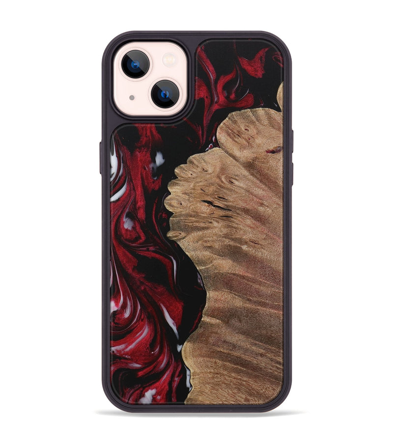 iPhone 14 Plus Wood Phone Case - Daija (Red, 730049)