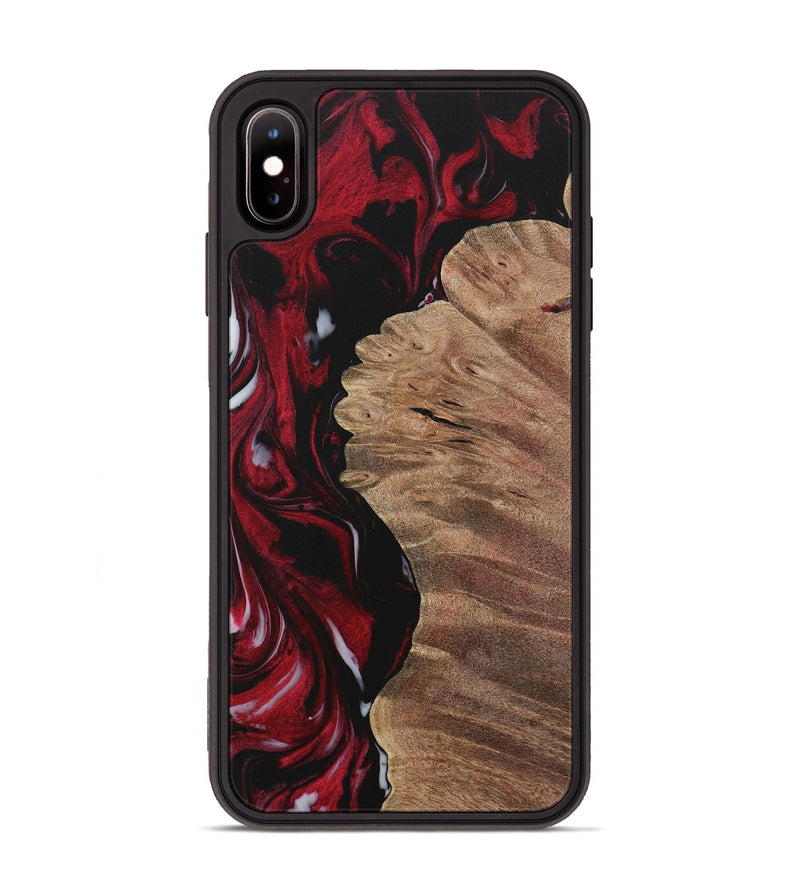 iPhone Xs Max Wood Phone Case - Daija (Red, 730049)