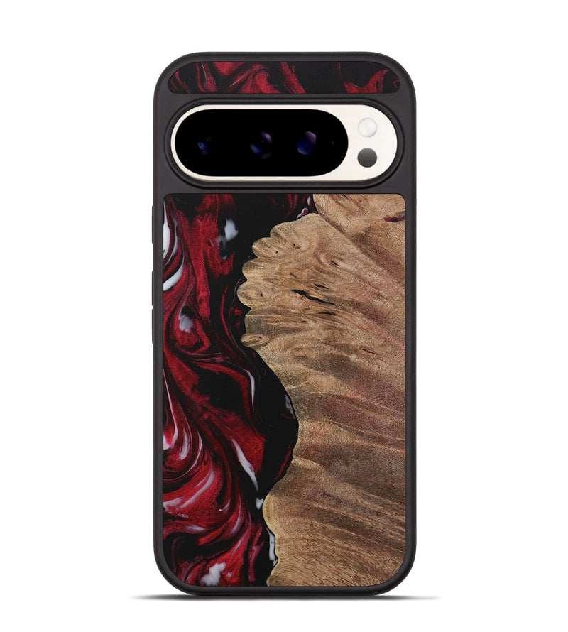 Pixel 9 Wood Phone Case - Daija (Red, 730049)