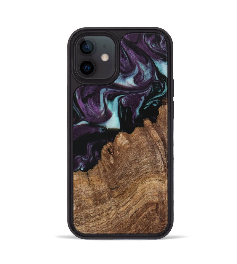 iPhone 12 Wood Phone Case - Mariel (Purple, 730052)