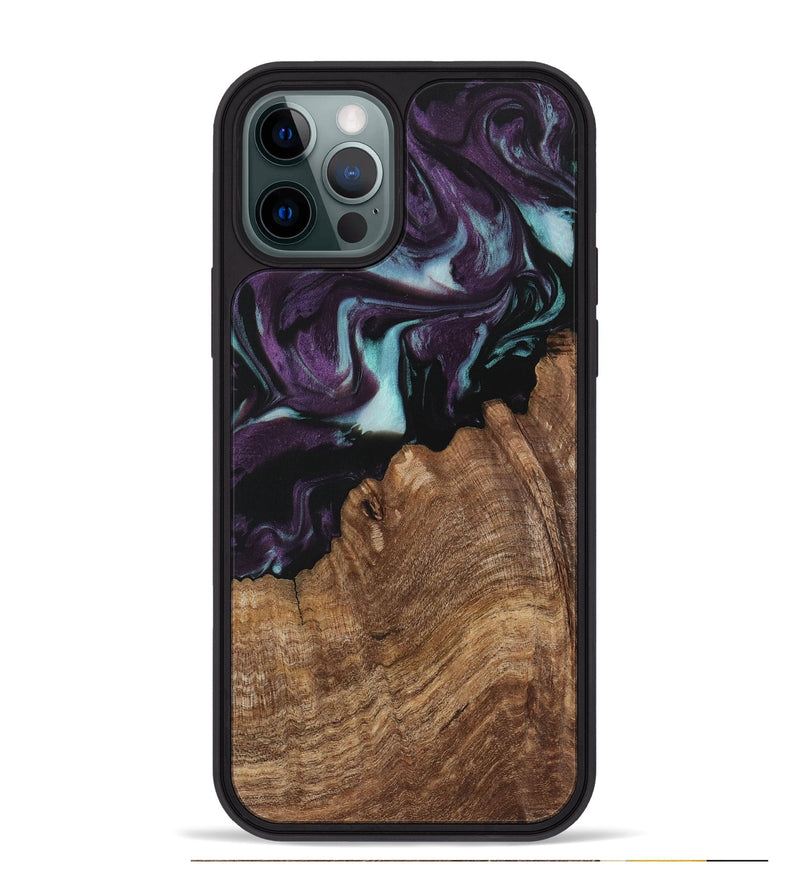 iPhone 12 Pro Max Wood Phone Case - Mariel (Purple, 730052)