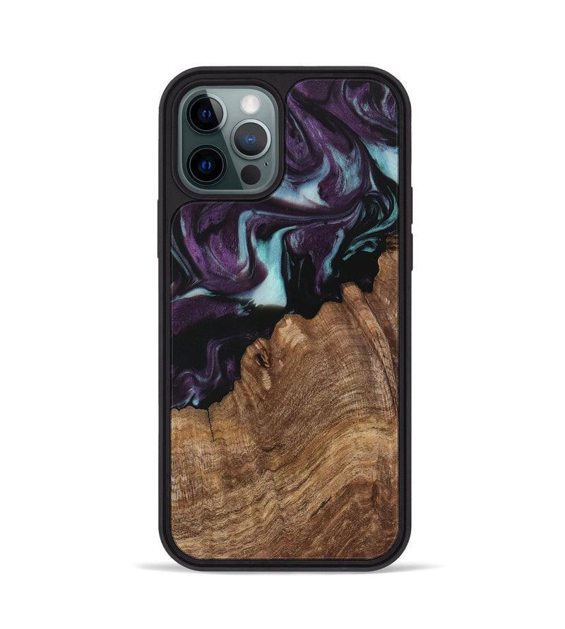 iPhone 12 Pro Wood Phone Case - Mariel (Purple, 730052)