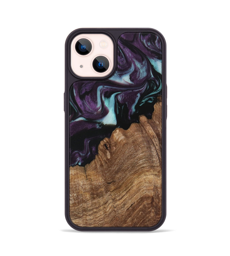 iPhone 14 Wood Phone Case - Mariel (Purple, 730052)