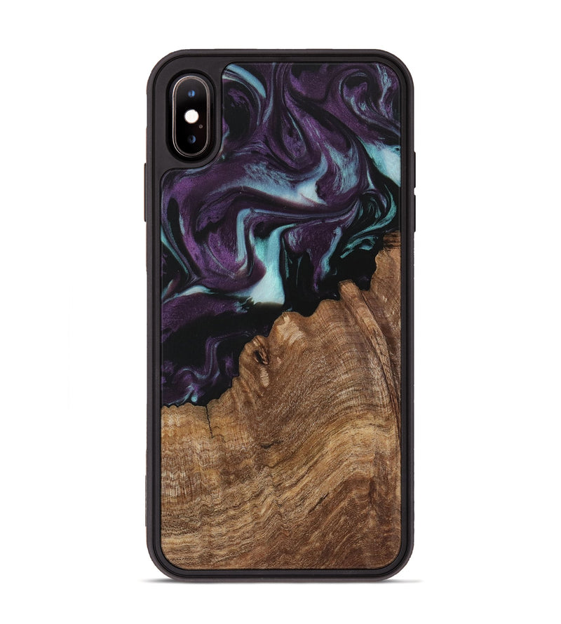 iPhone Xs Max Wood Phone Case - Mariel (Purple, 730052)