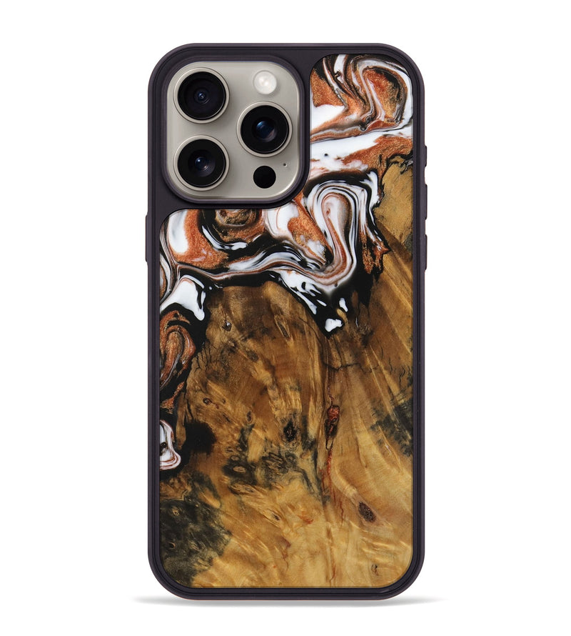 iPhone 15 Pro Max Wood Phone Case - Jirina (Black & White, 730058)