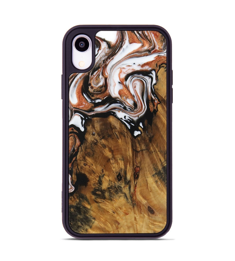 iPhone Xr Wood Phone Case - Jirina (Black & White, 730058)