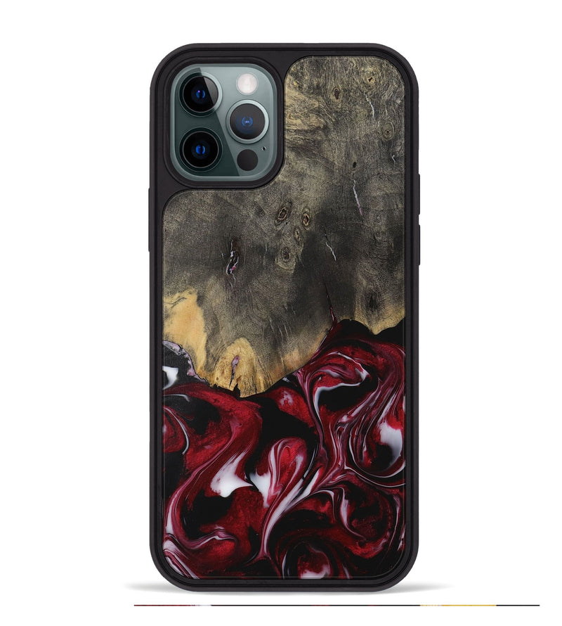 iPhone 12 Pro Max Wood Phone Case - Rizwan (Red, 730062)