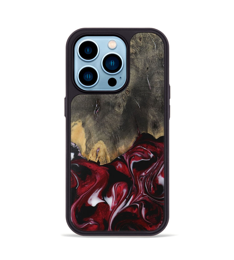 iPhone 14 Pro Wood Phone Case - Rizwan (Red, 730062)