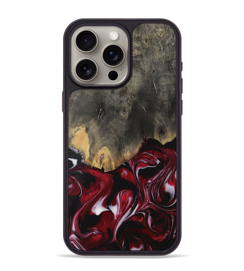 iPhone 15 Pro Max Wood Phone Case - Rizwan (Red, 730062)