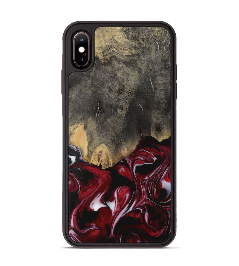 iPhone Xs Max Wood Phone Case - Rizwan (Red, 730062)