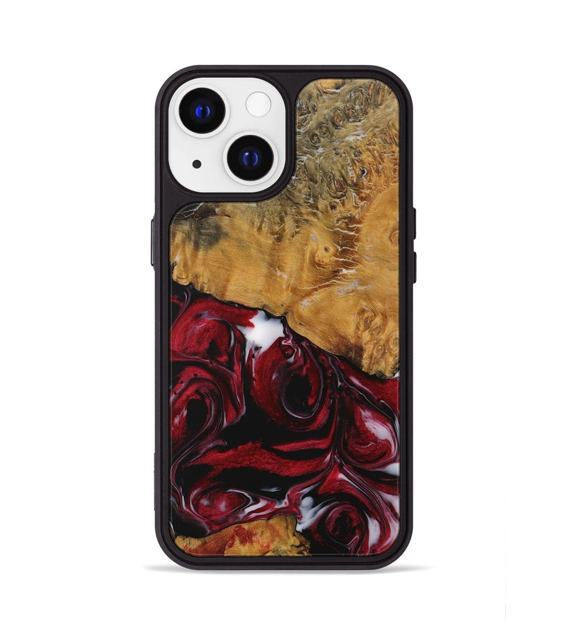 iPhone 13 Wood Phone Case - Rianon (Red, 730065)