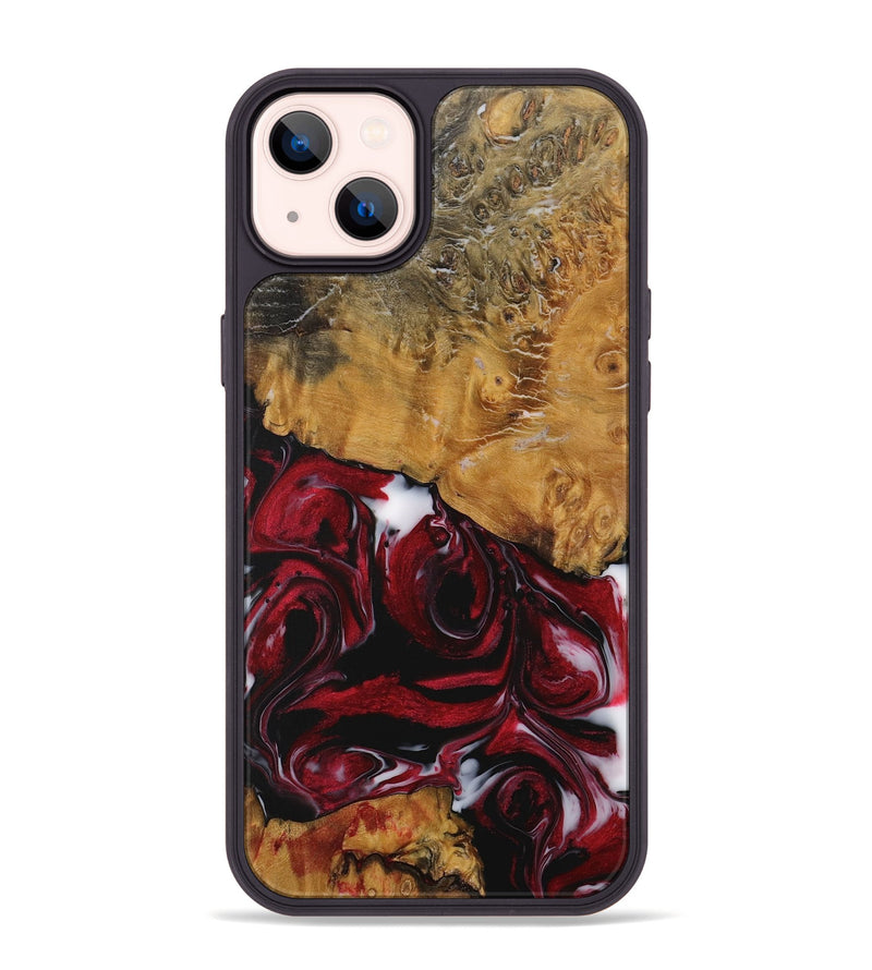 iPhone 14 Plus Wood Phone Case - Rianon (Red, 730065)