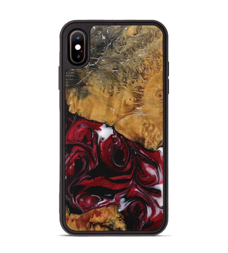 iPhone Xs Max Wood Phone Case - Rianon (Red, 730065)