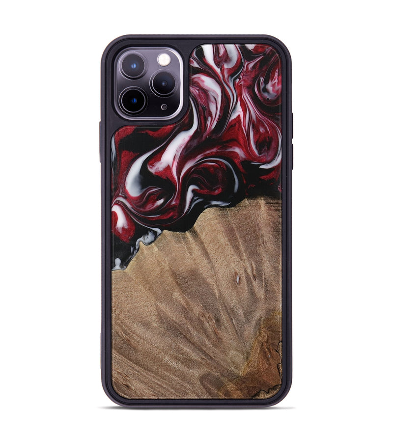 iPhone 11 Pro Max Wood Phone Case - Garett (Red, 730074)