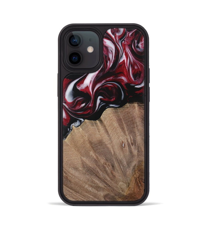 iPhone 12 Wood Phone Case - Garett (Red, 730074)