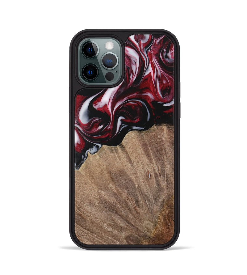 iPhone 12 Pro Wood Phone Case - Garett (Red, 730074)