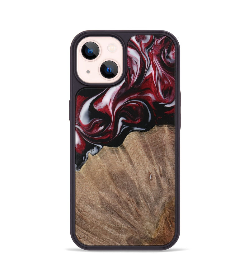 iPhone 14 Wood Phone Case - Garett (Red, 730074)