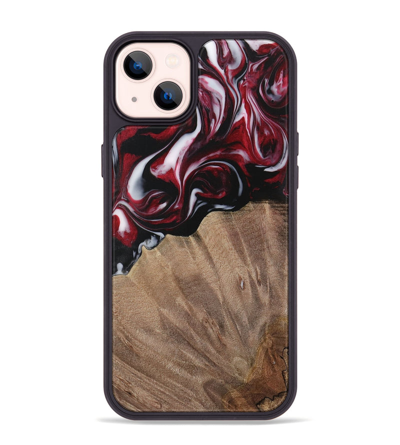 iPhone 14 Plus Wood Phone Case - Garett (Red, 730074)