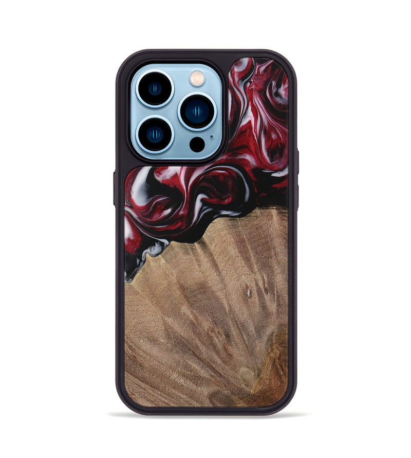 iPhone 14 Pro Wood Phone Case - Garett (Red, 730074)