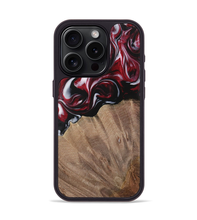 iPhone 15 Pro Wood Phone Case - Garett (Red, 730074)